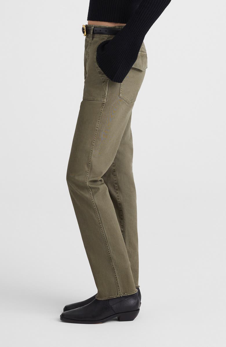 Madewell Garment Dyed Slim Straight Leg Utility Pants, Alternate, color, Faded Ivy