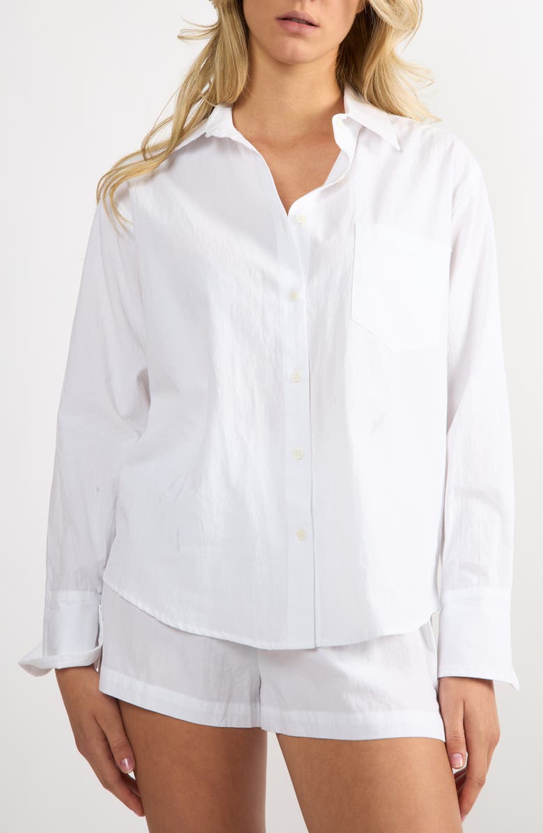 Viens Avec Moi The Everyday Boyfriend Shirt, Main, color, White