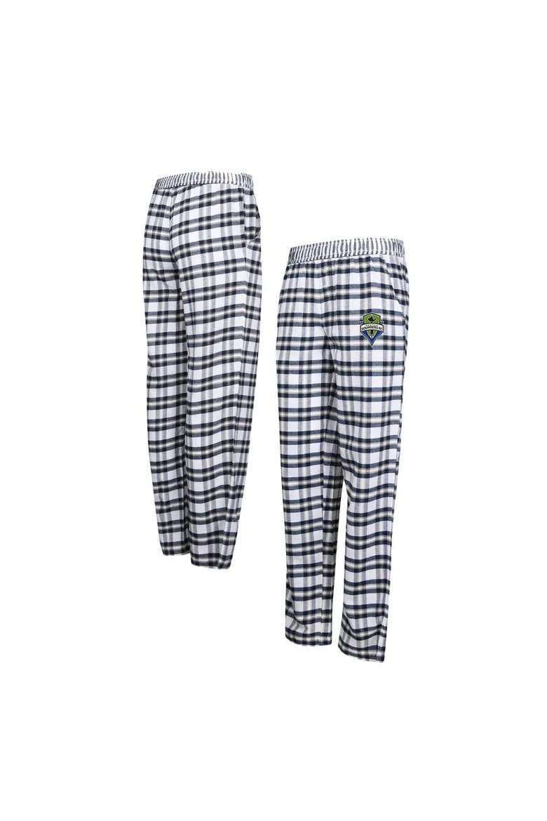 Women's Concepts Sport Navy Seattle Sounders FC Sienna Flannel Pants, Main, color, Navy