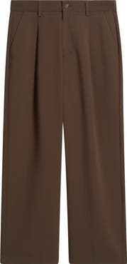 Open Edit Relaxed Pleated Stretch Twill Pants