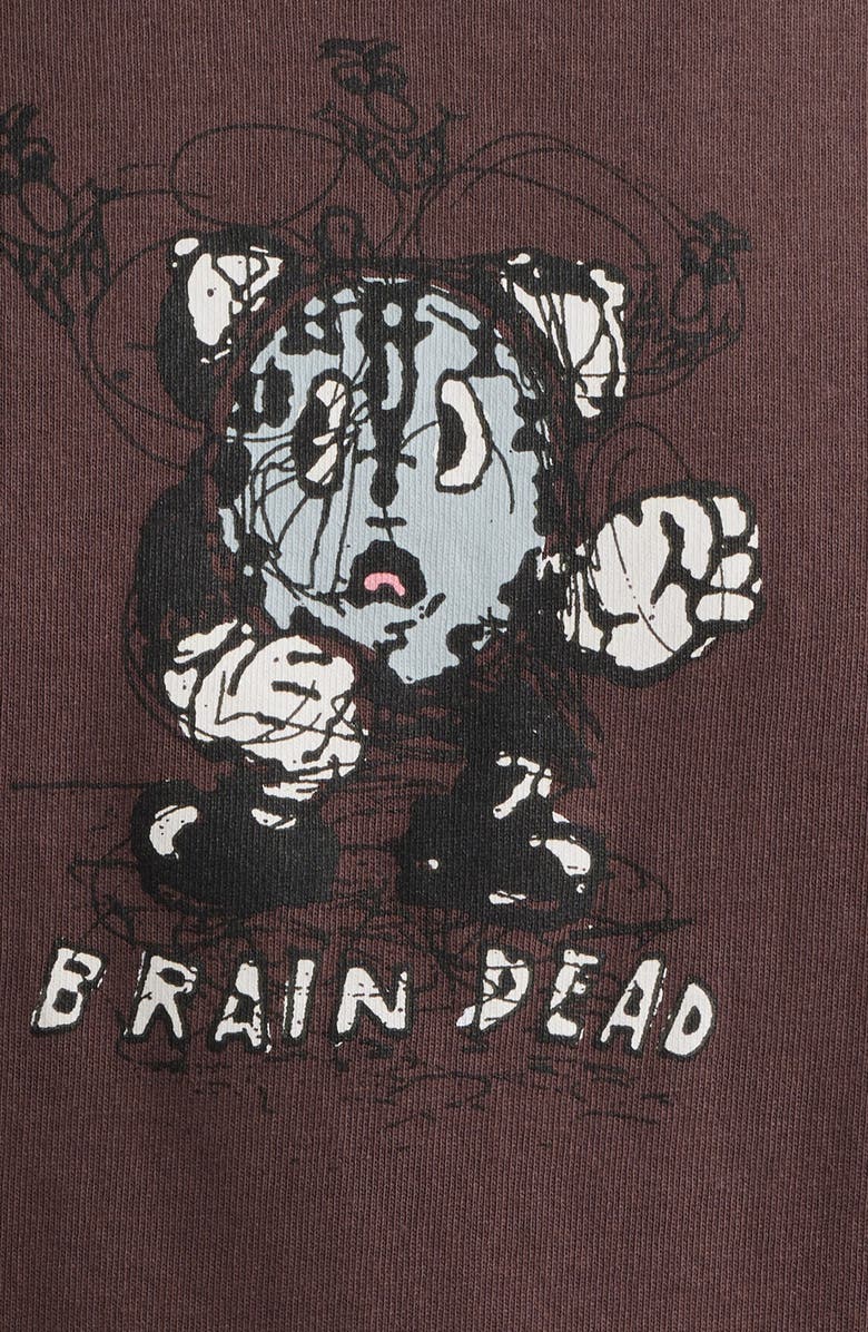 Brain Dead Time is Nigh Cotton Graphic T-Shirt, Alternate, color, Berry