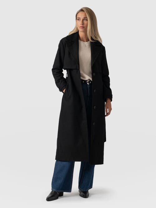 Saint And Sofia Saint + Sofia Odette Coat In Black