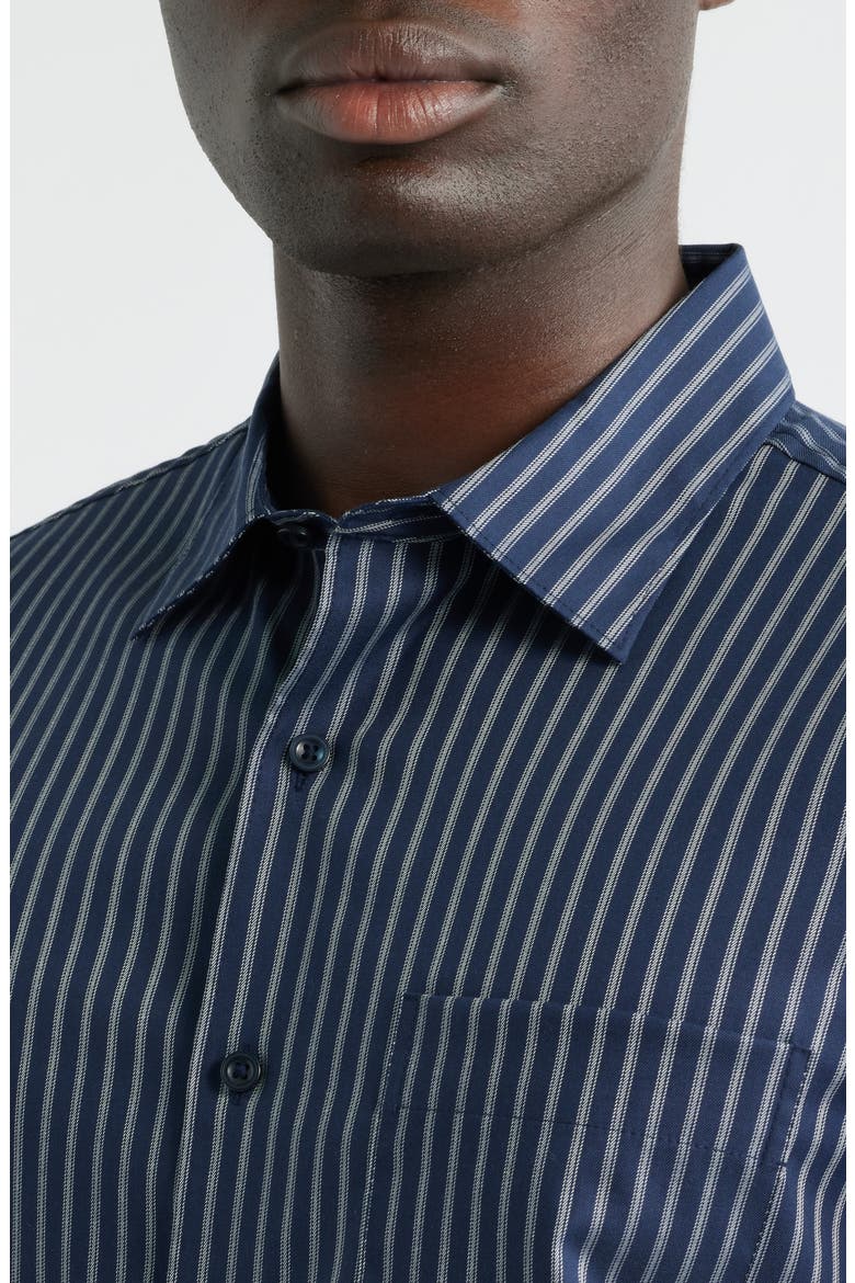 Lucian Stripe Stretch Button-Up Shirt, Alternate, color, NAVY LUCIAN STRIPE