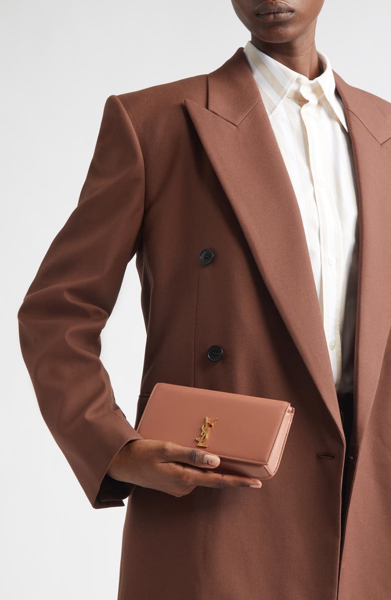 Saint Laurent Cassandre Patent Leather Crossbody Phone Holder, Alternate, color,