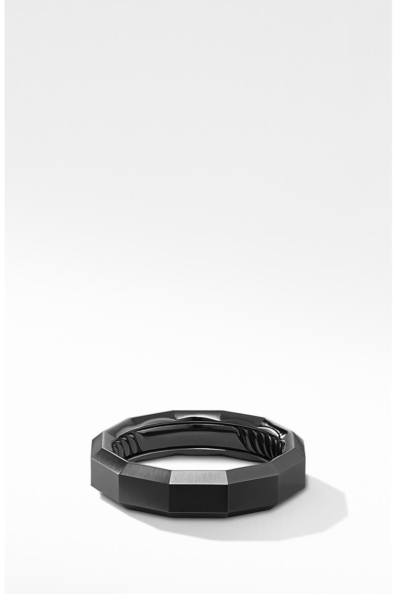 Faceted Band Ring in Titanium, Main, color, BLACK TITANIUM
