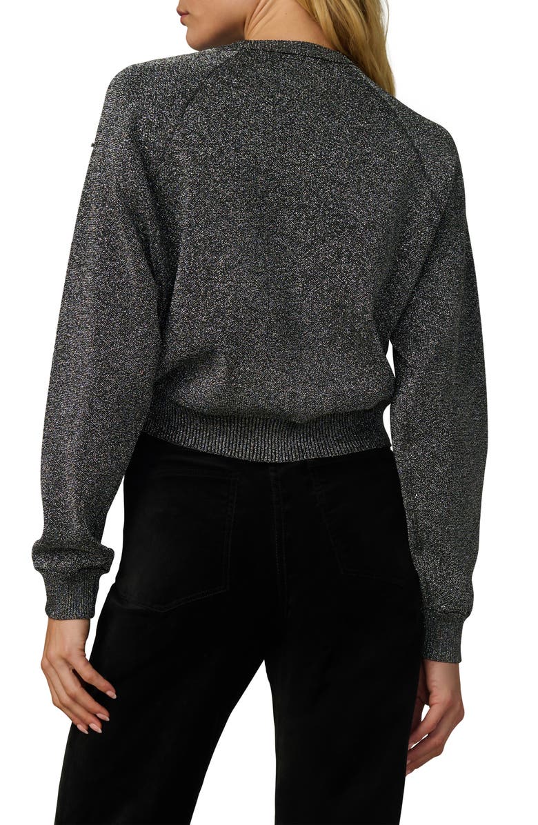 Joe's Jeans The Taylor Metallic Raglan Sweater, Alternate, color, Silver Black Metal