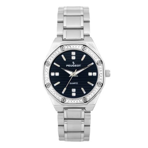 Hexagonal crystal bezel bracelet watch- 32MM