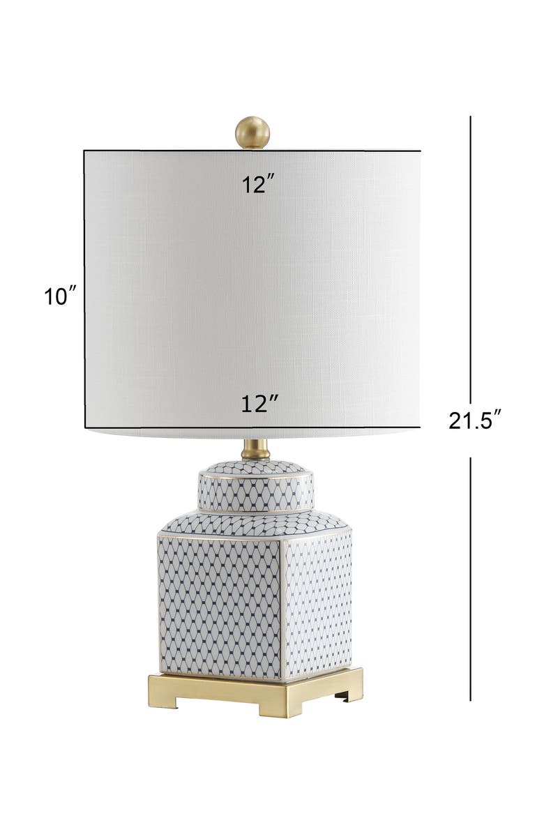 JONATHAN Y Cleo Ceramic/Metal Ginger Jar LED Table Lamp, Alternate, color,