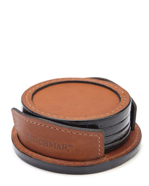 Frost Leather Coaster Set