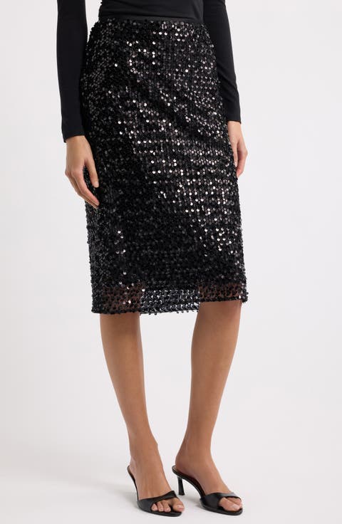Everly Sequin Midi Skirt