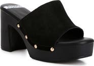 Rag & Co Cartera Suede Stud Mule