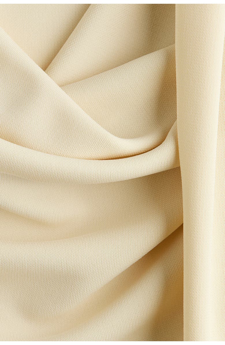 H&M Draped Scarf-detail Top, Alternate, color, Light Yellow