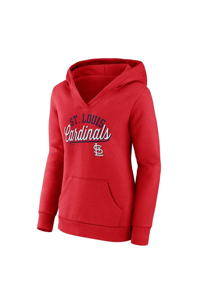 FANATICS Women's Fanatics Branded Red St. Louis Cardinals Simplicity Crossover V-Neck Pullover Hoodie, Alternate, color, Red