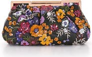 BADGLEY MISCHKA Rosalin Floral Sequin Beaded Pouch Clutch