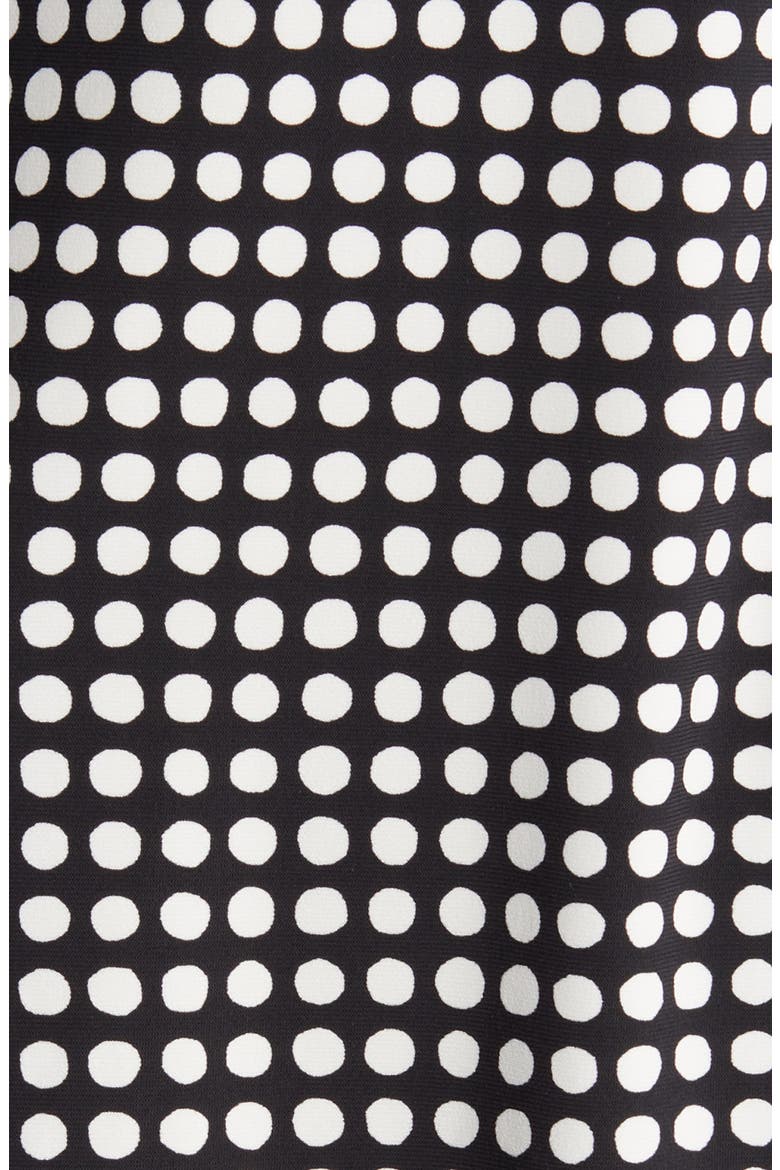 Pearly Dot Split Neck Blouse, Alternate, color, ANNE BLACK/ ANNE WHITE