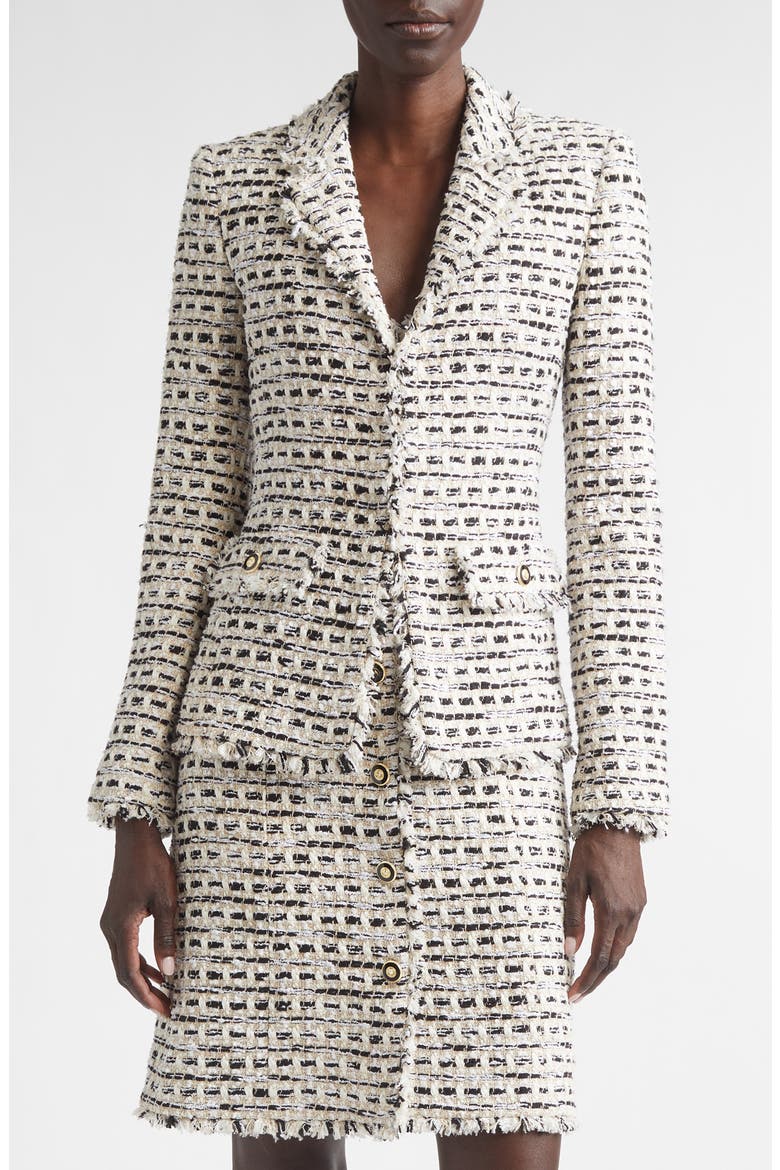 Claudine Tweed Jacket, Main, color, LINEN/ BLACK MULTI