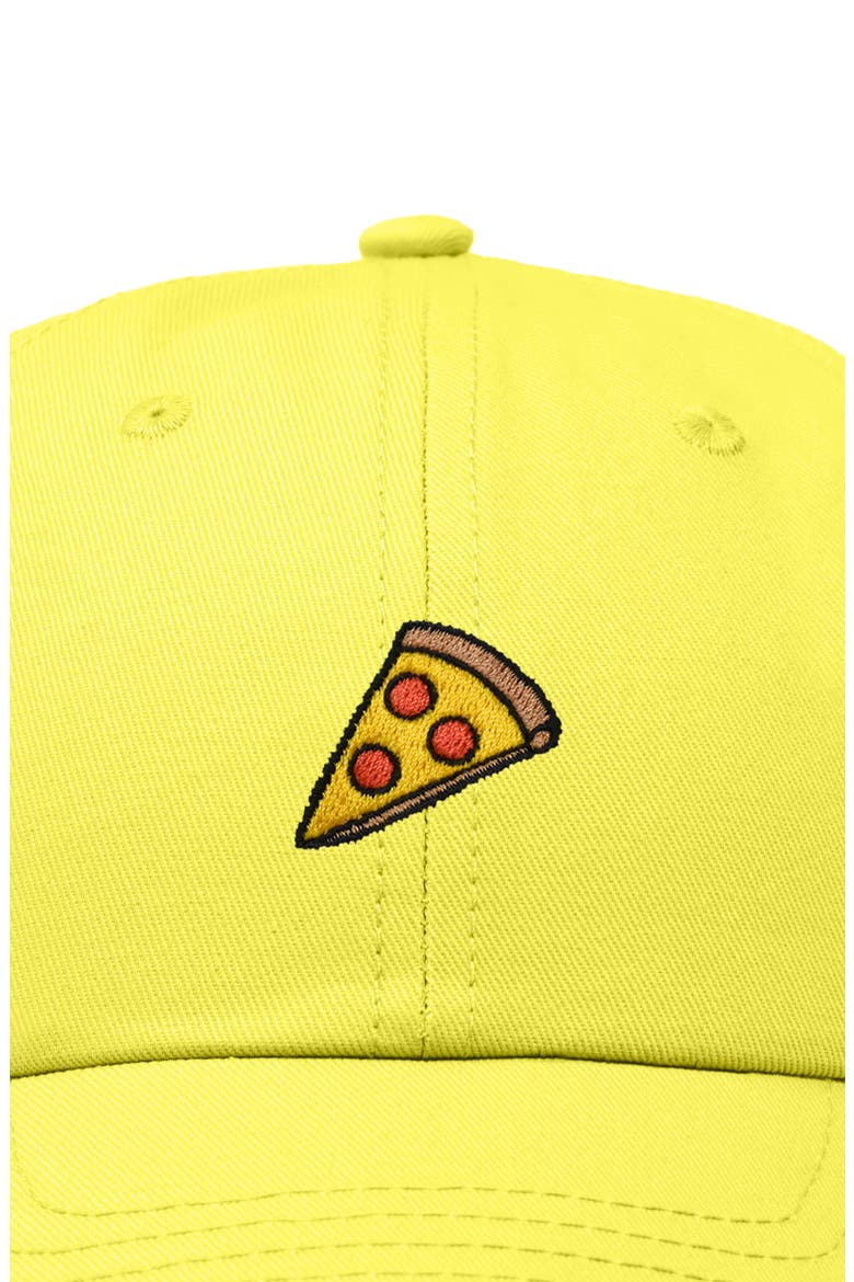 Pizza Slice Embroidered Dad Hat, Alternate, color, Yellow