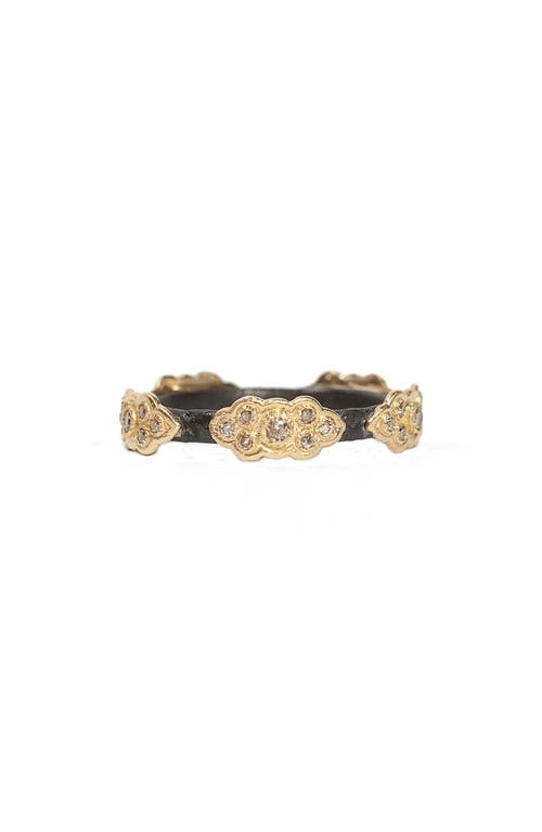 Armenta Old World Sculpted Scroll Diamond Stackable Ring In Multi