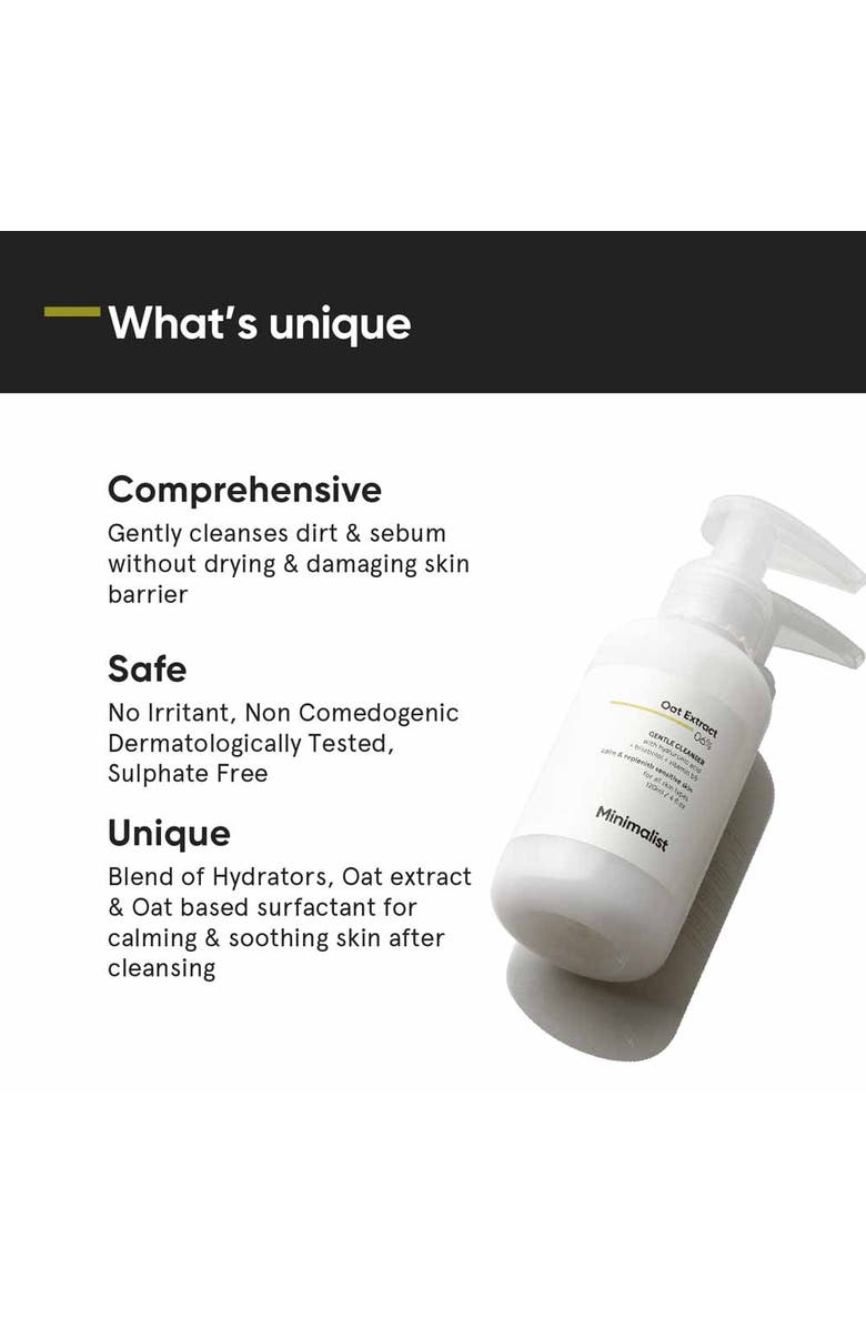 Minimalist Oat Extract 06% Gentle Cleanser, Alternate, color, 