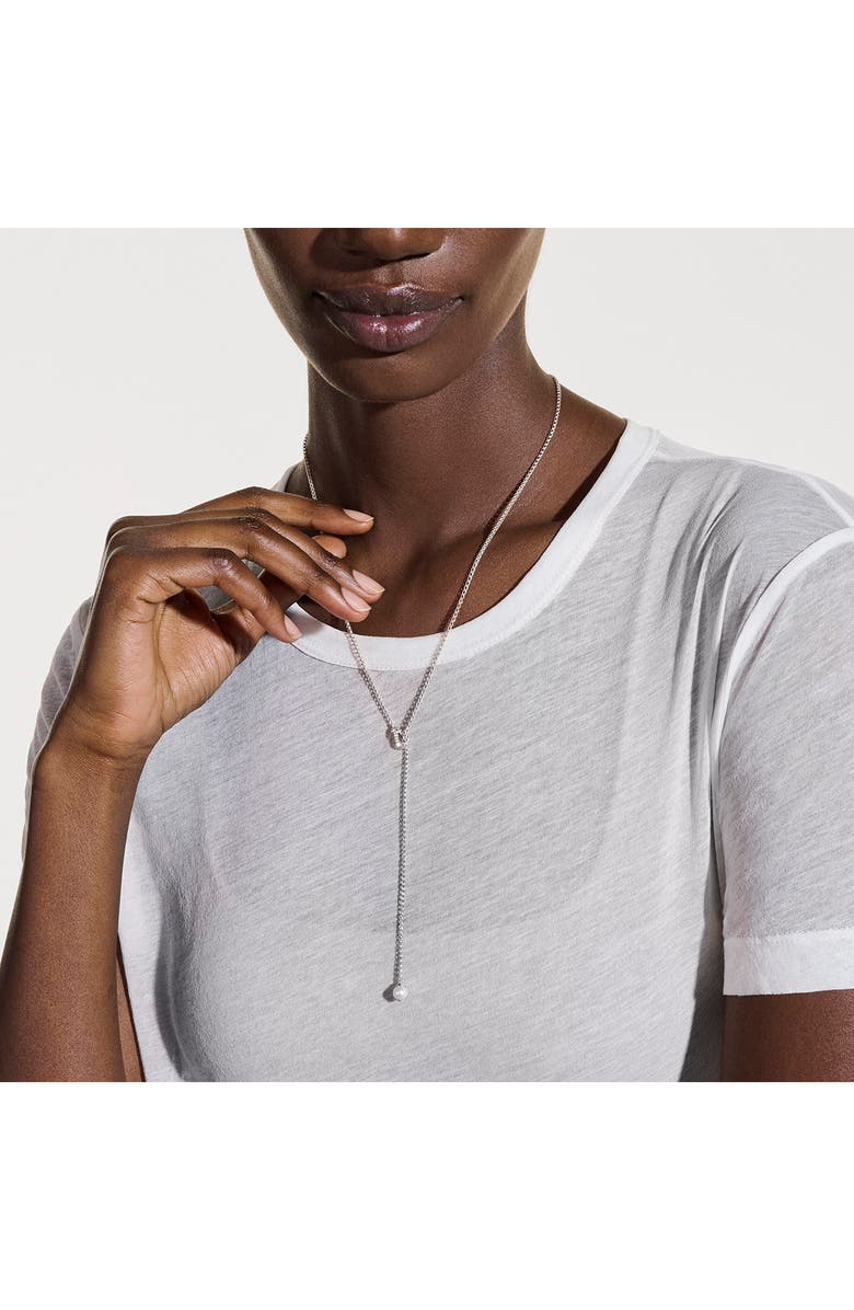 John Hardy Surf Silver & Diamond Necklace, Alternate, color, Sterling Silver