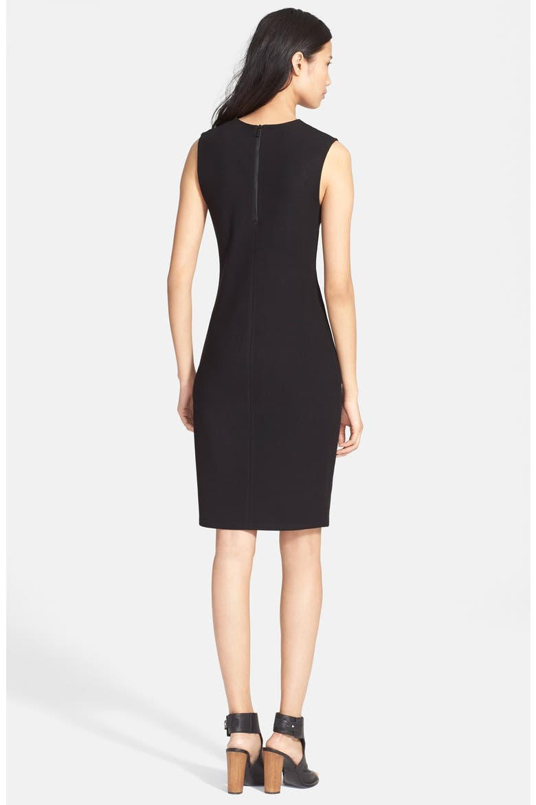 Knit Shift Dress, Alternate, color, BLACK