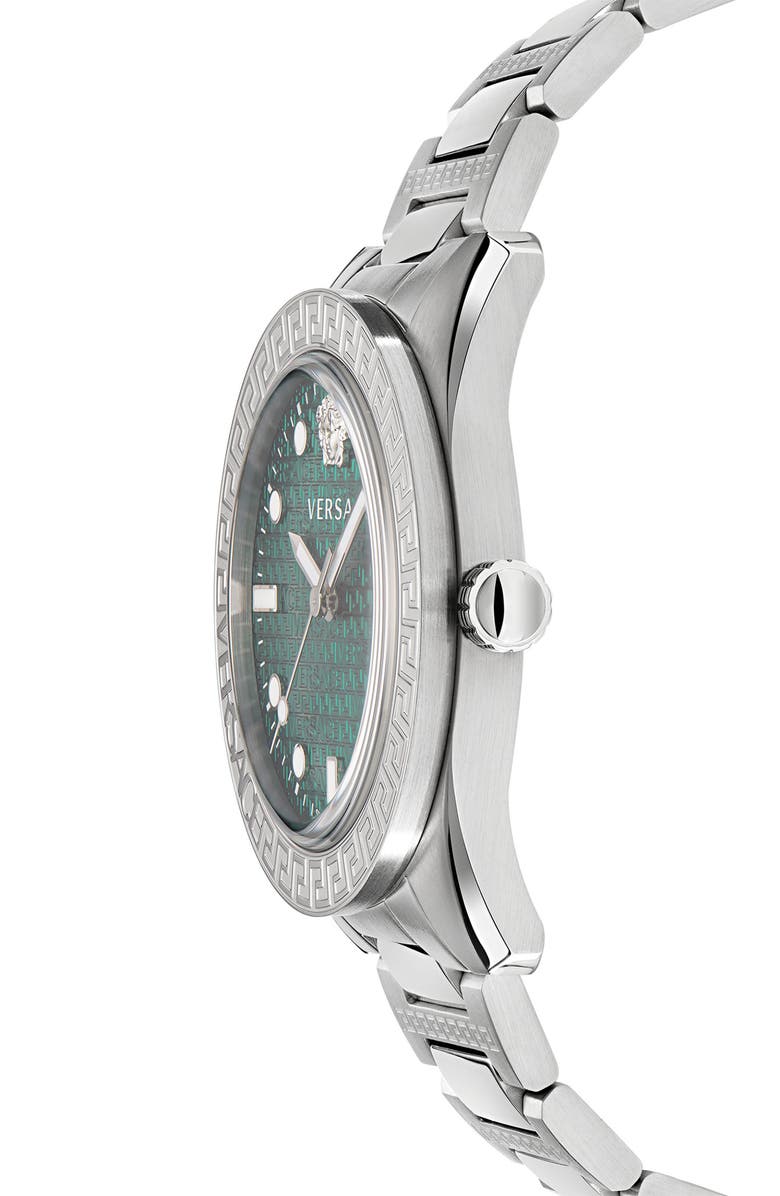 Versace Greca Dome Bracelet Watch, 42mm, Alternate, color,