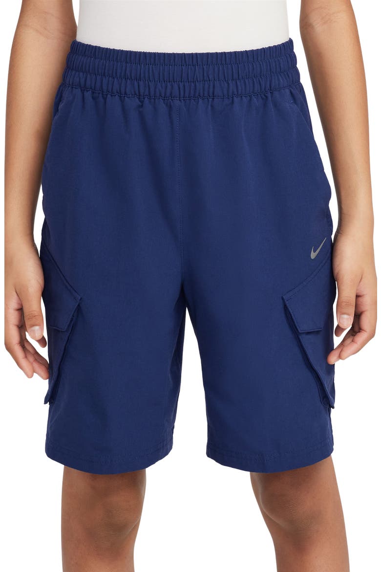 Kids' Sportswear City Utility Cargo Shorts, Main, color, MIDNIGHT NAVY/ BLACK