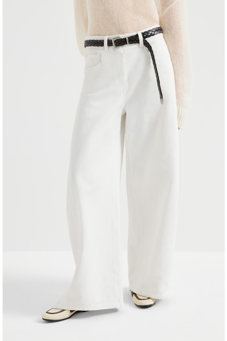 Wide trousers, Main, color, White