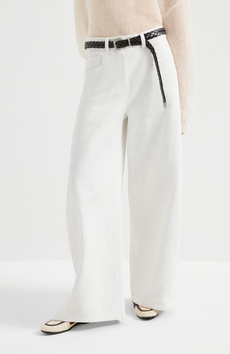 Brunello Cucinelli Wide trousers, Alternate, color, White