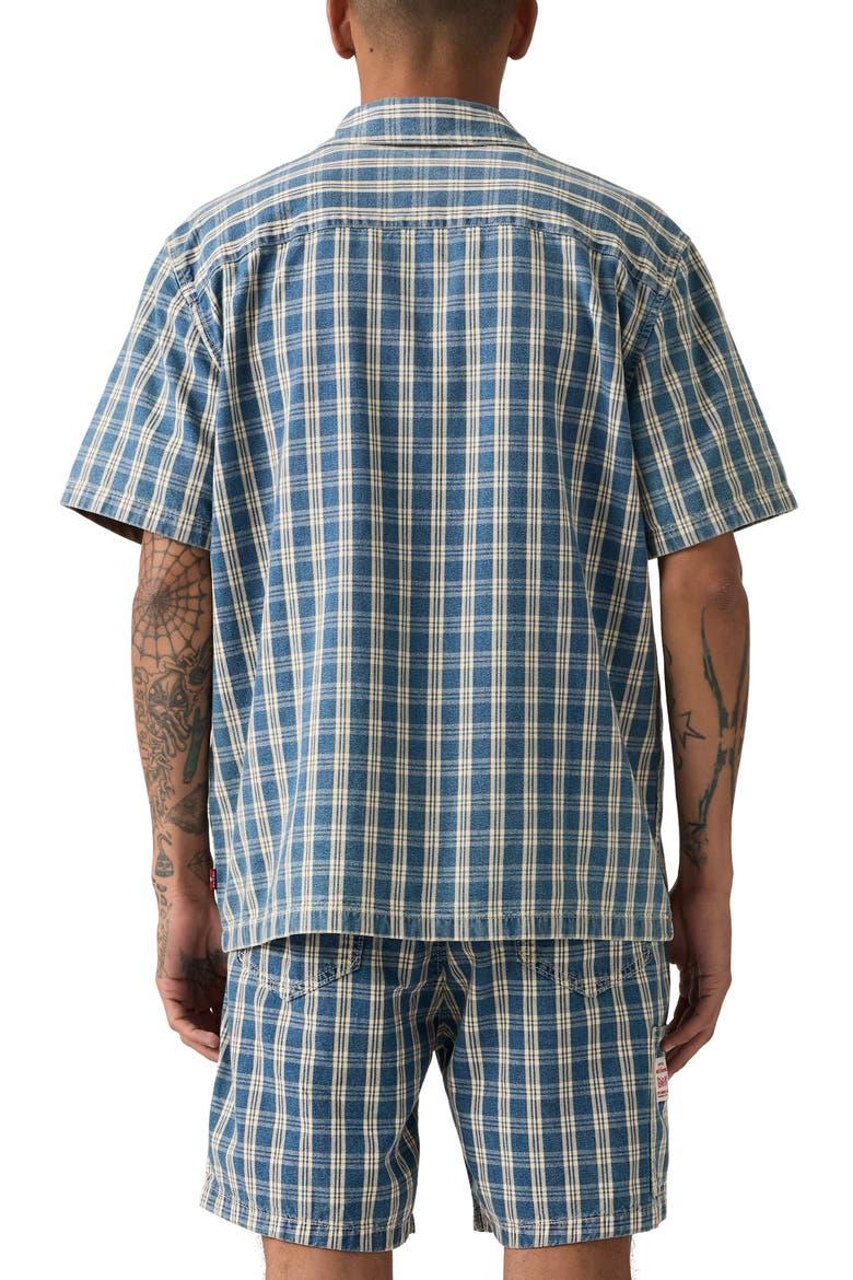 Worker Oversize Check Short Sleeve Button-Up Shirt, Alternate, color, SUMMER CHECK SHIRT