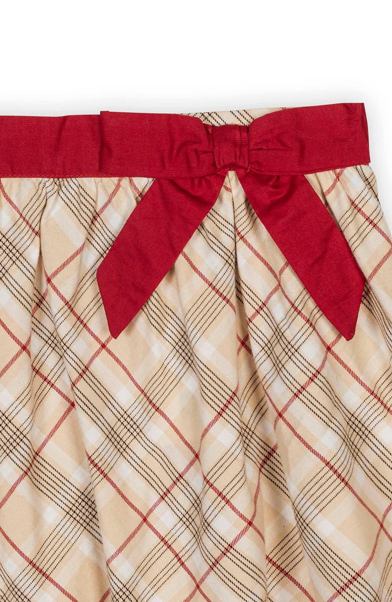 Hope & Henry Kids' Organic Pull-on Bow Sash Party Skirt, Alternate, color, London Plaid