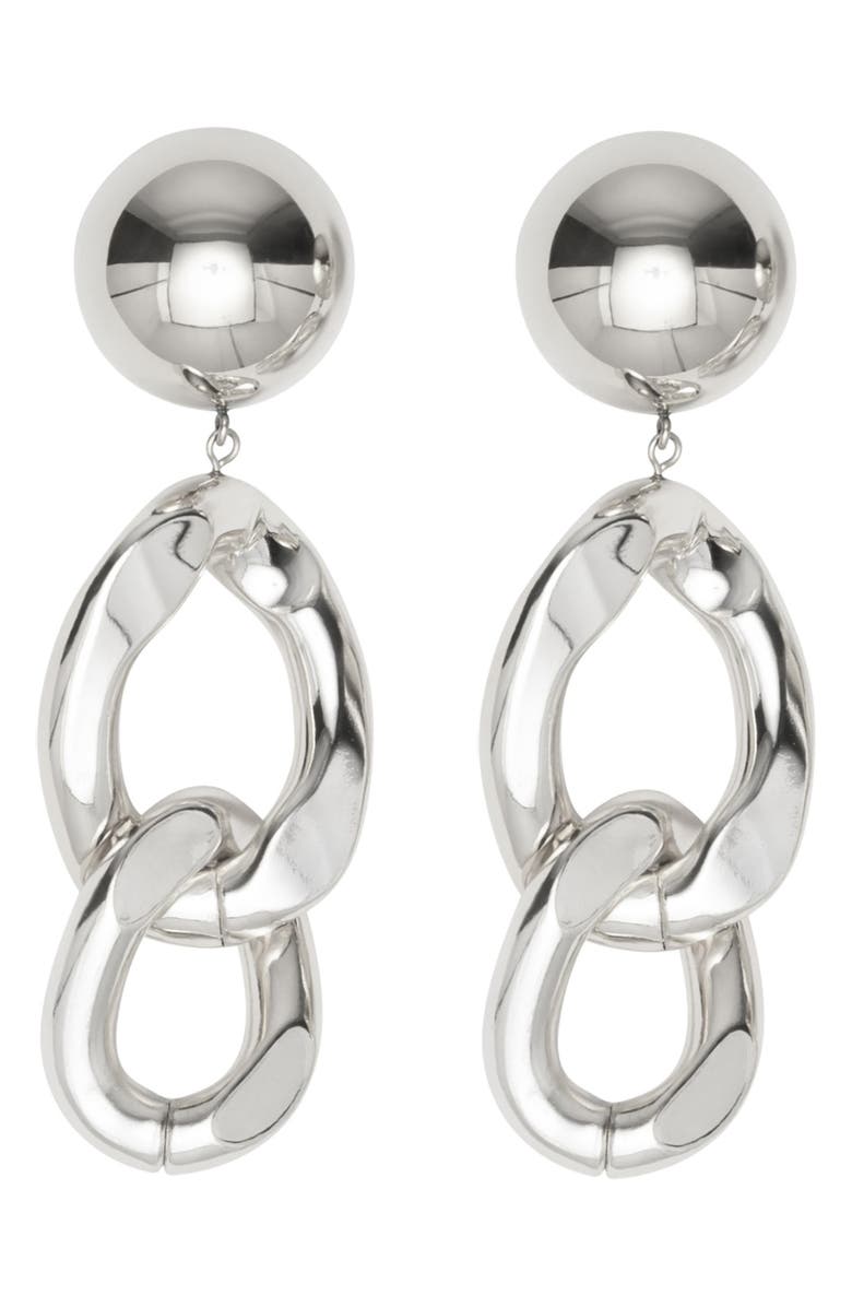 st. Moran Jagger Drop Earrings, Main, color, Silver