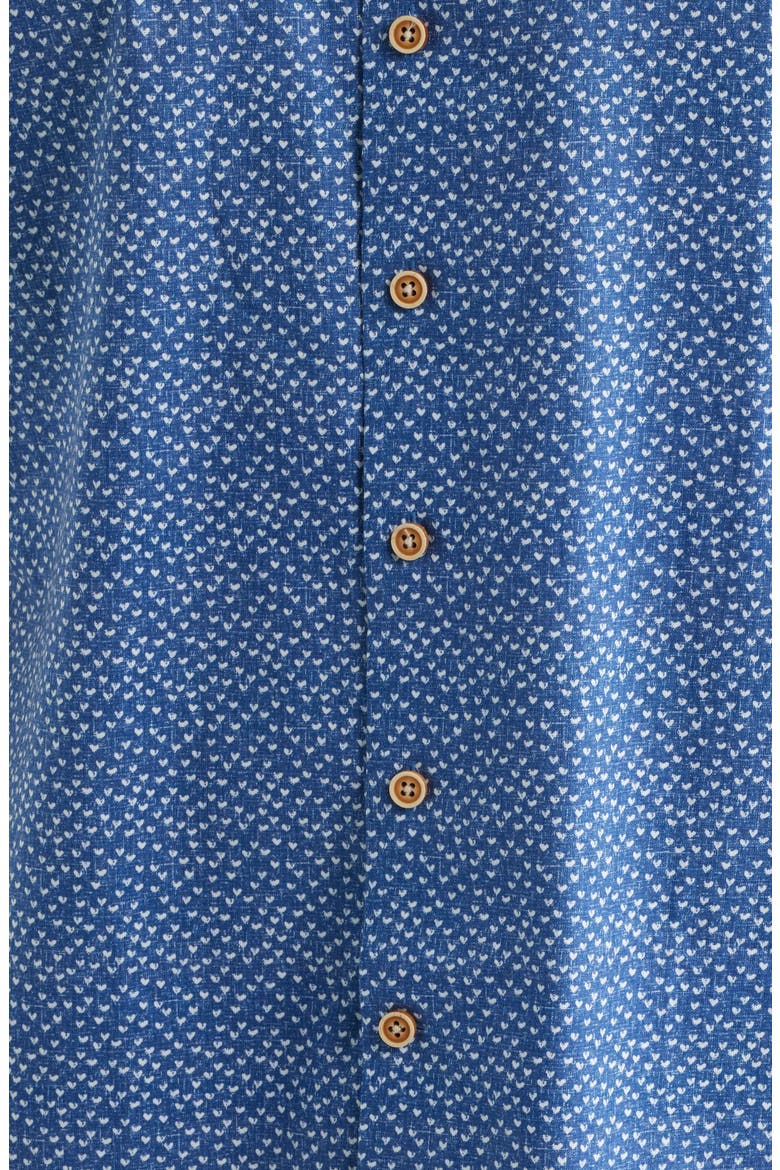 Patel Hangin’ Out Heart Print Short Sleeve Button-Up Shirt, Alternate, color, NAVY