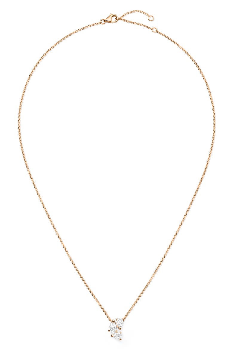 Serti sur Vide Diamond Pendant Necklace, Main, color, PINK GOLD 18K