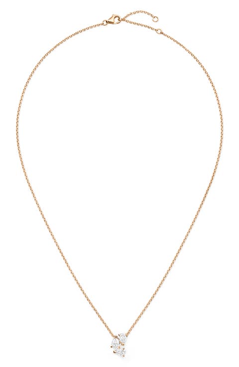 Serti sur Vide Diamond Pendant Necklace