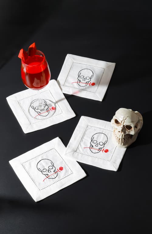 Tiramisu Till Death Do Us Part Cocktail Napkins Set In White