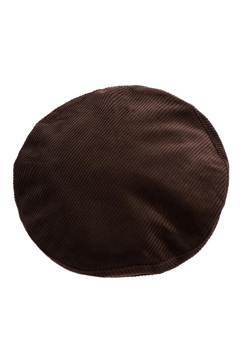 Overton Corduroy Beret, Alternate, color, BROWN