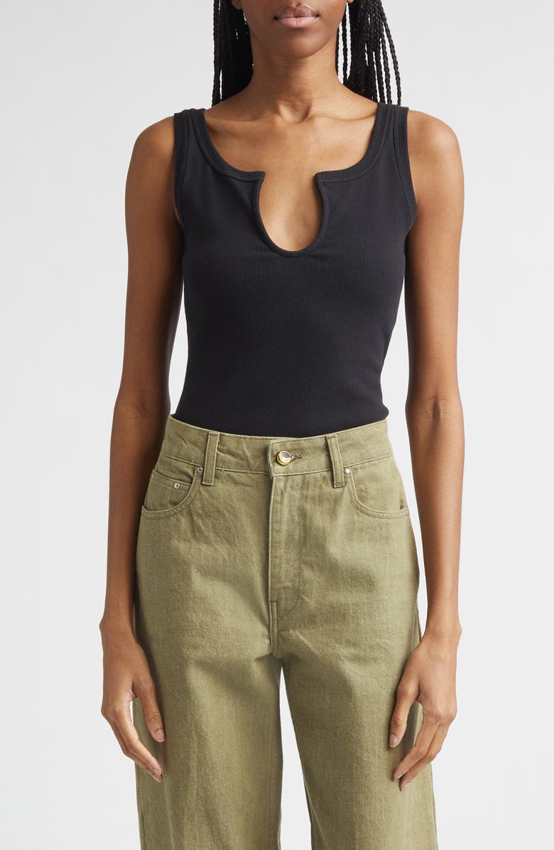 OSSOU Sierra Double Scoop Rib Tank, Main, color, Black