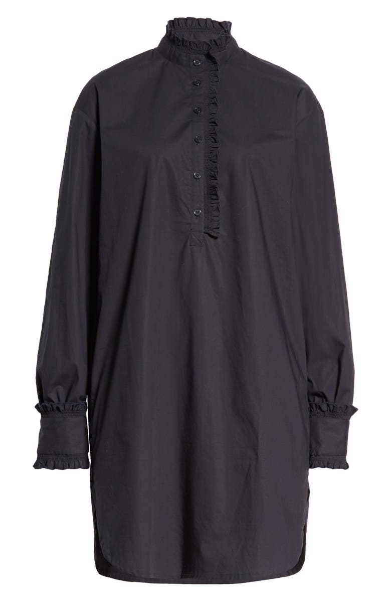 Birgitte Herskind Lady Tunika Ruffle Long Sleeve Poplin Shirtdress, Alternate, color, 