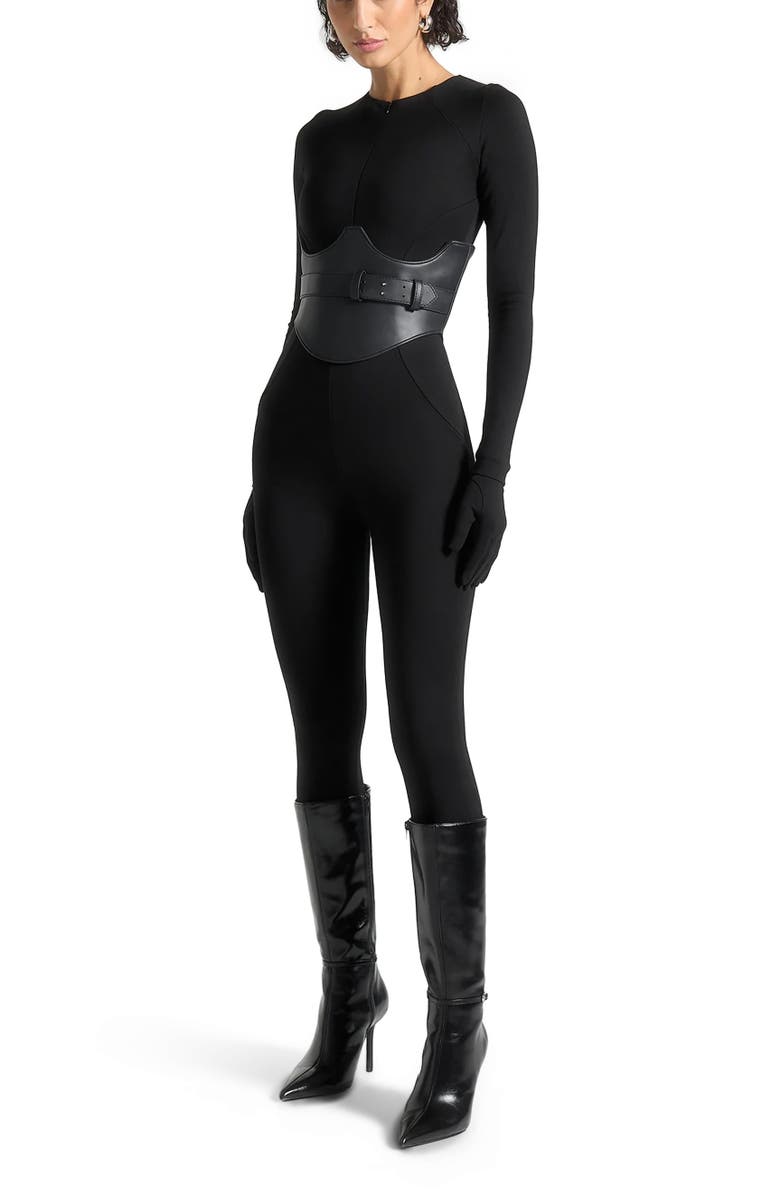 Manière De Voir Leather Corset Belt, Alternate, color, 