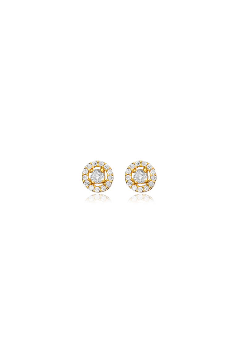 Halo Studs, Main, color, Yellow Gold