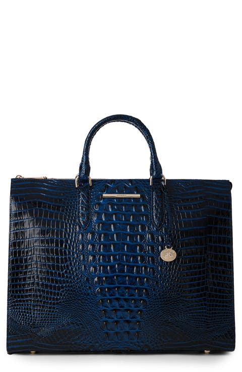 Business Croc Embossed Leather Tote