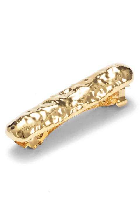 Hammered Bar Barrette