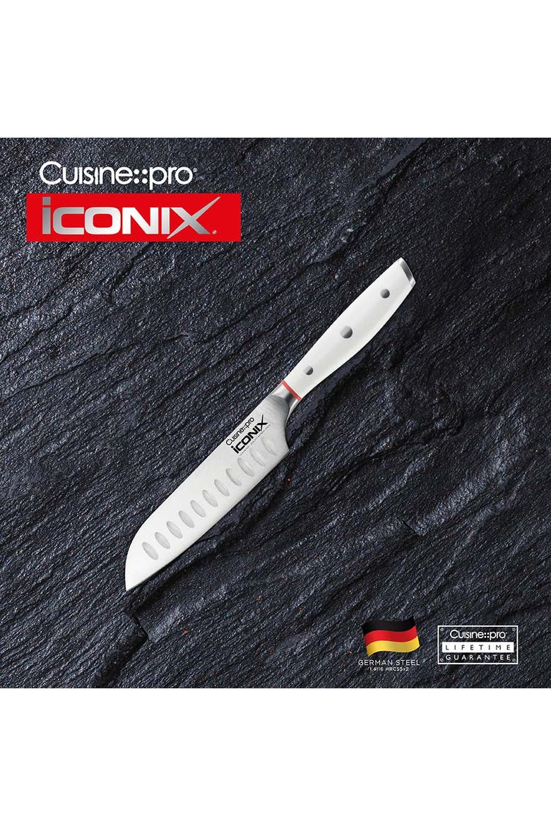 iconiX® 5" Try Me Santoku, Alternate, color, Silver