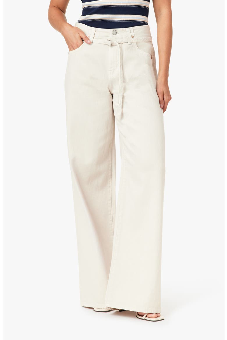 Brynn Belted Wide Leg Jeans, Main, color, ECRU