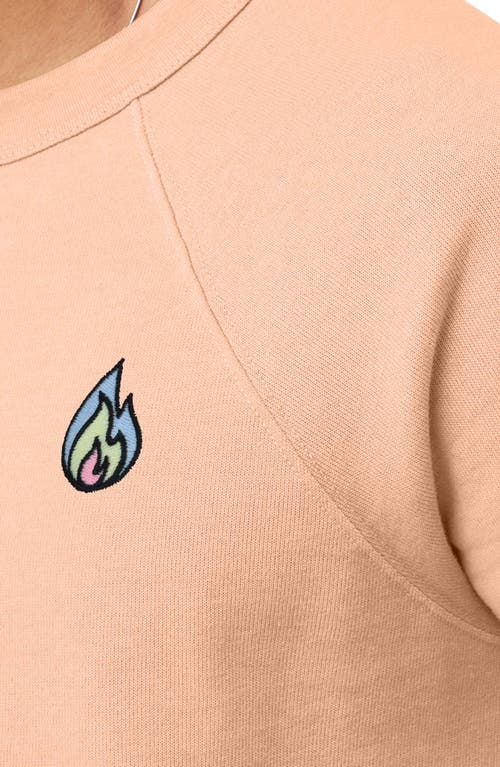 Dalix Fire Fleece Sweatshirt In Peach