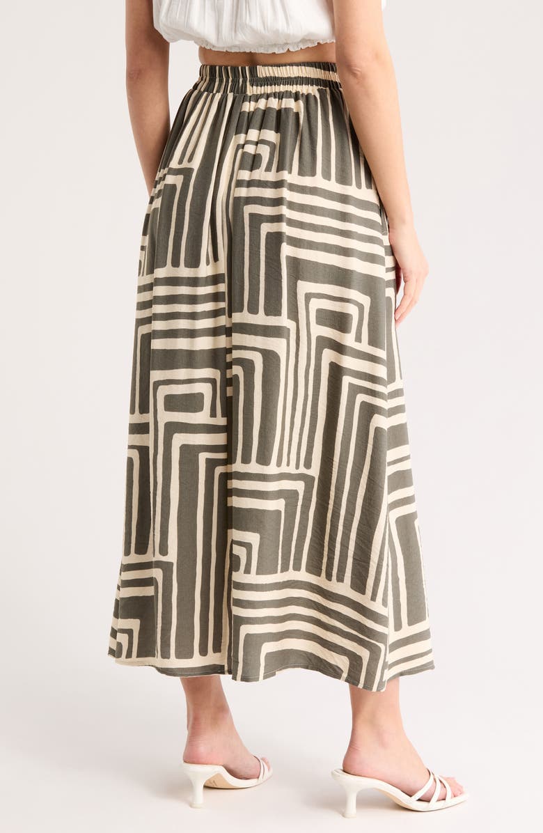MELLODAY Pull-On Maxi Skirt, Alternate, color, Sage Ivory