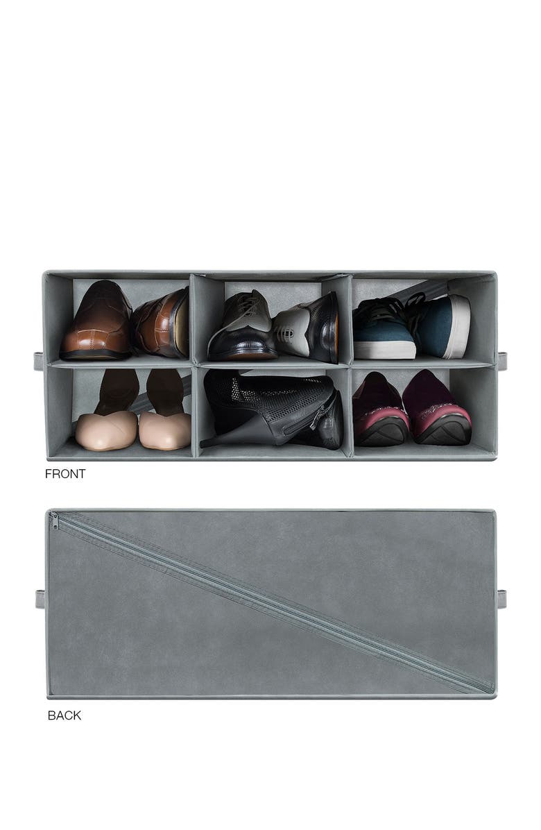 SORBUS Grey Shoe Bin, Alternate, color, Gold