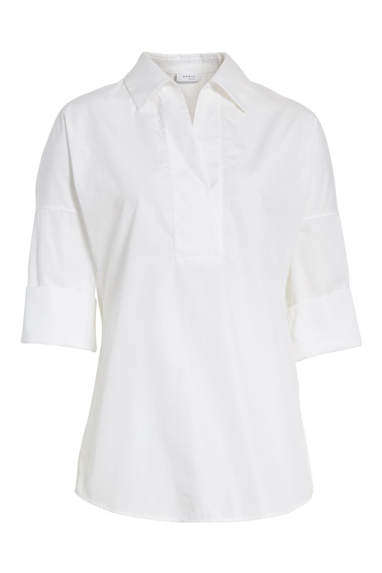 Cotton Poplin Tunic, Alternate, color, WHITE