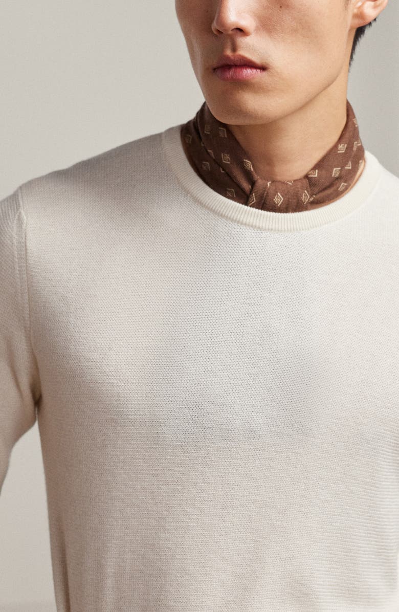 Ralph Lauren Purple Label Silk & Cashmere Crewneck Sweater, Alternate, color, 